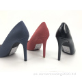 Señoras moda sexy stilettos punta puntiaguda damas gamuza